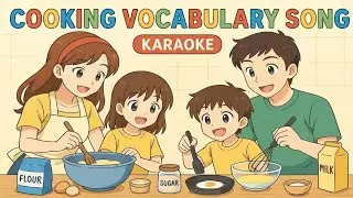 Cooking vocabulary song | English karaoke for kids | Movers level
