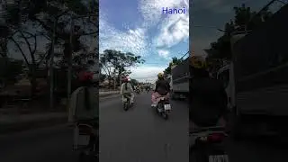 Vietnam crazy traffic / scooter ride 00499