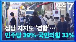 [충북 대선 여론조사] 정당 지지도 &lsquo;경합&rsquo;&hellip;민주당 39%&middot;국민의힘 33% / KBS  2025.05.26.