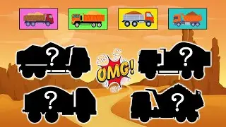 Place the Dump Trucks Carrying Different Materials in the Right Position | Funny Vehicles Challenge