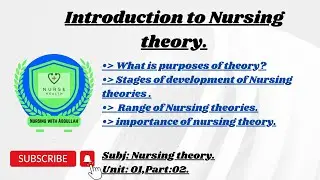 Introduction to nursing theory in urdu| Post-Rn 2nd semester| Unit#1,part#2 | Nursing theory|