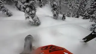 Mat Cox Snowbiking in Sicamous, BC on a Yetisnowmx 129FR in the steep and deep. Go Pro hero 9