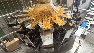 100g popcorn packing machine with 10 head weigher #packingmachinemanufacturer