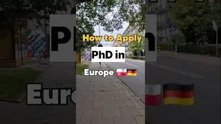 How to apply PhD in Europe#europe #phd #shorts #students #ytshorts #poland #viral #trending #germany