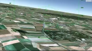 Let&acute;s  flight Google Earth Landung zwischen Gro&szlig;mugl und Hollabrun HD