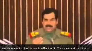 Saddam Hussain about Kurdish leader