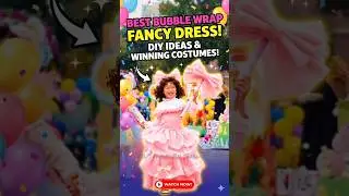 &ldquo;Unbelievable Bubble Wrap Fancy Dress! 🏆 Winning Costume Idea for Girls.#shortsfeed
