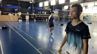 2025.07.25 群岳盃熱身賽 松山工農 陳冠安 vs 一羽道魄羽球團 詹璿樺
