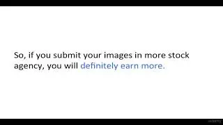 23  Submit to multiple stock agency sites