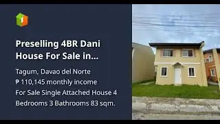 Preselling 4BR Dani House For Sale in Tagum Davao Del Norte
