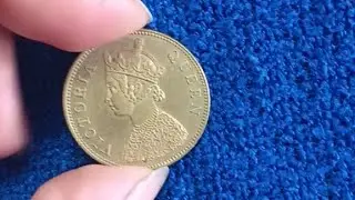 Queen Victoria 10 Rupees Coin, British India, 1875 ( Very Rare )