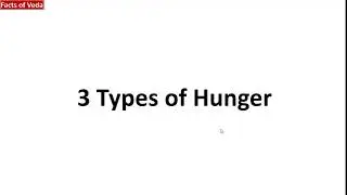 3 types of hunger