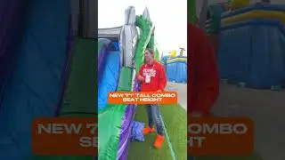 NEW Tallest Slide Height on Bounce House Combo!🔥 #bouncehousebusiness #bouncehouse #partyrentals