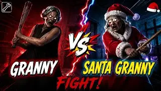 Hollywood granny and Santa granny big fight 😡🔥#horrorgame 