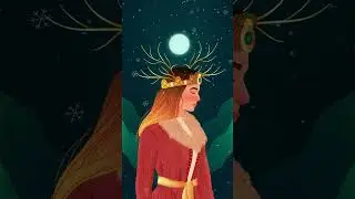 The Magical Night: A Beautiful Snow Fall Animation🥰❄️ #shorts #animations