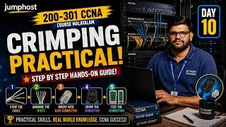 CCNA 200-301 Malayalam Day 10 | LAN Cable Crimping Practical | T568A vs T568B | RJ45 Demo |