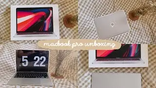 2020 M1 Macbook pro unboxing (Silver) with clear matte case  💻