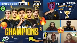 TEAM i8 ESPORTS TOP TIER BATTLE S2 CHAMPIONS 🏆 TEAM i8 VS TUF 🔥