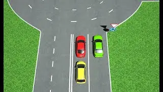 Į kurią eismo juostą &scaron;ioje žiedinėje sankryžoje privalo įvažiuoti žalio automobilio vairuotojas?