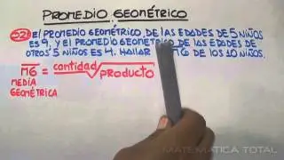 PROMEDIO GEOMETRICO (Media Geométrica)