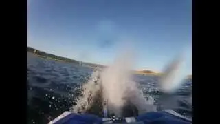 Spartan RC Race Boat hits the buoy, all good