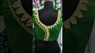 Green Plain Fabric Designer Blouse! 😍Simple  Lace Blouse Design