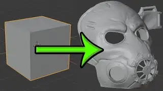 3D Modeling Printable Borderlands 3 Mask Time-lapse Using Blender