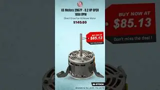In Stock |US Motors 2867P Direct Drive Fan & Blower Motor|Authorized Distributor|KPaul&ndash;Veteran Owned