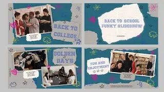 Back to School Funky Slideshow After Effects Templates | Adobe CC | Easy to Use | No Copyright