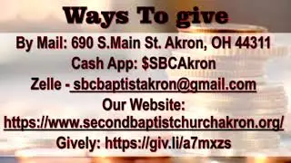Join Second Baptist for an enlightening day of praise &worship, as we lift The Lord's name on high.