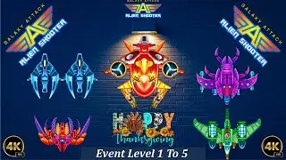 Galaxy Attack: Space Shooter | New Thanksgiving Event Level 1 To 5 Review | By Apache Gamers