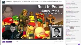 Chibi Mock Funeral Service for Satoru Iwata with Chat Reactions