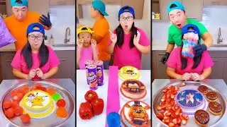 Ice cream challenge!🍨 Pikachu cake vs Wednesday addams cake