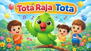 Tota Raja Tota 🦜 | Funny Parrot Song for Kids | Hindi English Rhymes