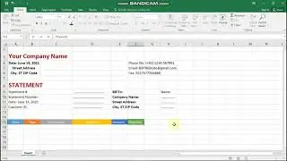 How to create Billing Statements in Excel | Invoice, billing statement | Excel