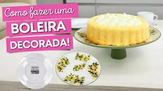 Transformei um prato e um copo nessa BOLEIRA LINDA! TUTORIAL COMPLETO com Decoupagem