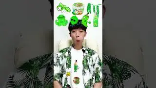 Random Green food MUKBANG🥗🧃 #shorts