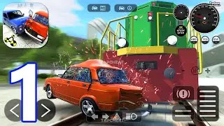 Beam Drive Crashes Original 3D - Gameplay Part 1 Tesla Cyber Truck vs Train - Android Gameplay