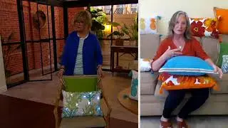 Outdoor Living by Lush Decor S/2 Decorative Water Resistant LED Pillows on QVC