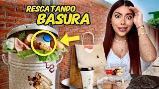 24 HORAS rescatando COMIDA que van a TIRAR⚠️😱 | Rebeca Mendiola