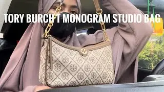 Tory Burch T Monogram Jacquard Studio Bag Hazelnut Shoulder Bag / toryburch review Bahasa Indonesia