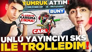 Hİ&Ccedil;BİR YAYINCI SENİ YENEMEDİ! BEN YENERİM DİYEN YAYINCIYI SKS İLE TROLLEYİP YUMRUKLADIM!-PUBG Mobile