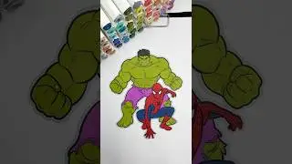 Coloring Web Hero 💥 | #webhero #coloring #coloringtime #markers #kidsart