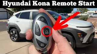 2024&ndash;2026 HYUNDAI KONA &mdash; руководство по использованию функции дистанционного запуска на брелоке