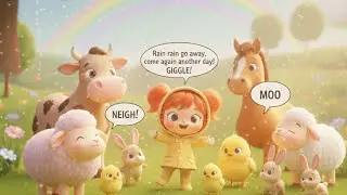 🌧 Rain Rain Go Away 🌈 | Cute Animals & Little Kid Song 🐴🐰🐥 | Nursery Rhymes for Kids