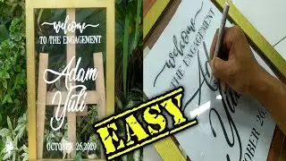 cara mudah membuat WELCOME SIGN | engagement