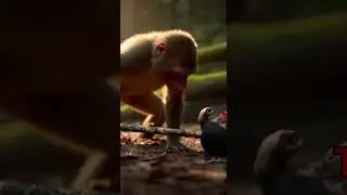 Chimp Saves Baby Monkey From Rival Attack
