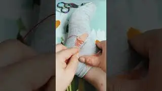Socks 🧦 hole DIY stitching ideas. #shorts #diy