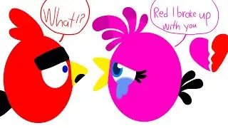 Angry birds speed paint 🖍 Broke up 💔 #redella