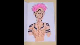 How to Draw Ryomen Sukuna | Easy Anime Drawing Tutorial #art #drawing #shorts 